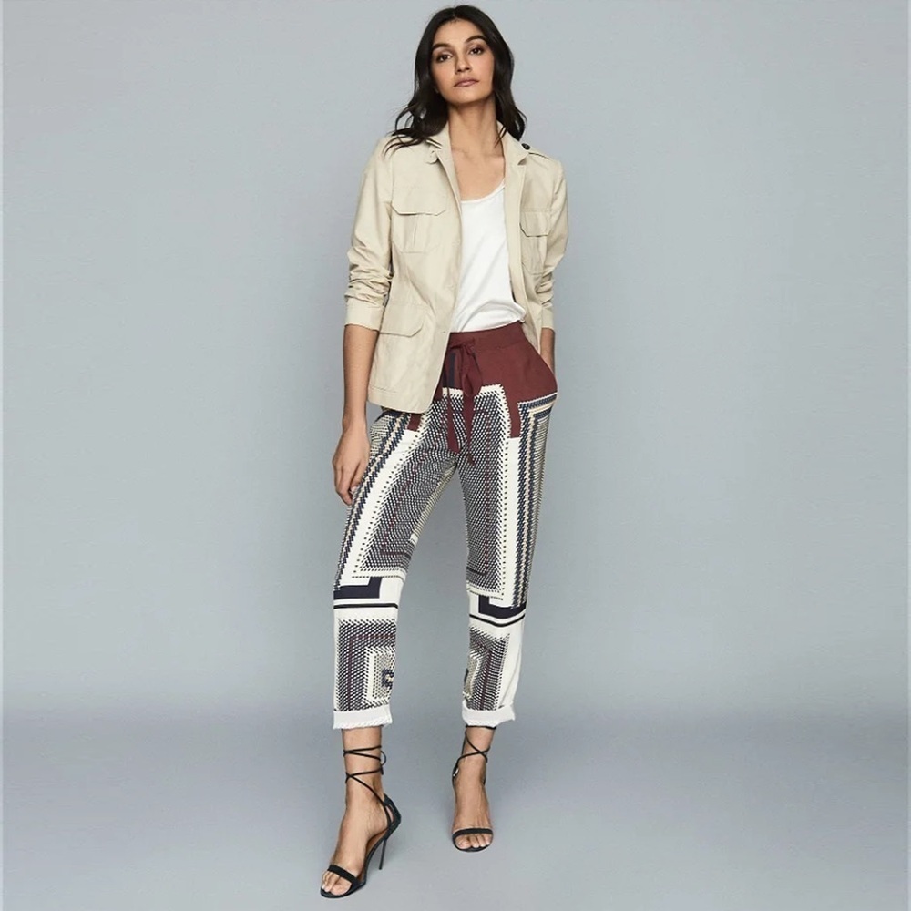 Reiss - Imogen Printed Straight Fit Trousers